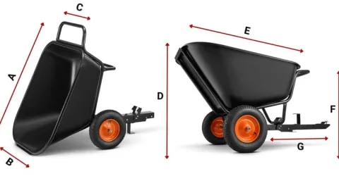 Przyczepka ogrodowa koleba do traktorka kosiarki quada przyczepa 350L 300kg