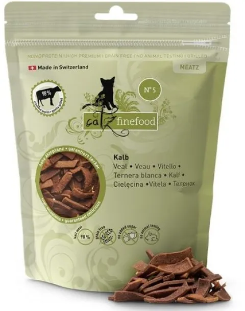 Przysmak dla kota bez sztucznych dodatków - Catz Finefood 98% CIELĘCINA 45g