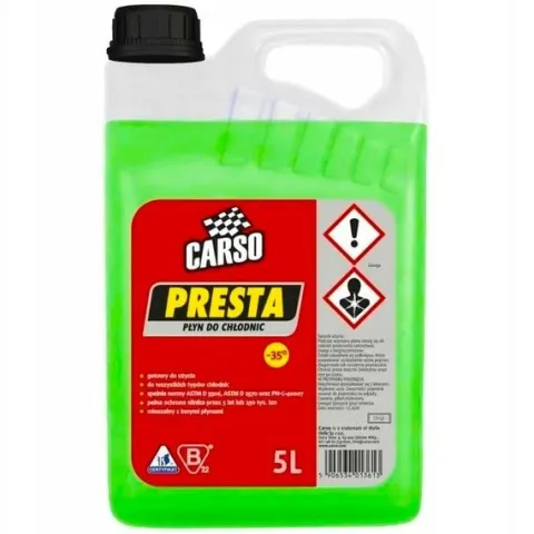Płyn do chłodnic G11 do -35°C 5 litrów Zielony K2 Carso Presta Chłodnicy 5L
