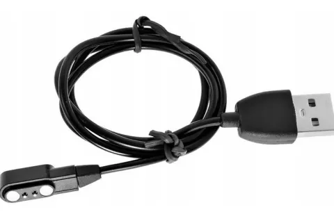 QIKtech ŁADOWARKA KABEL USB SMARTWATCH UNIWERSALNA 2,84mm 60 cm (czarny)