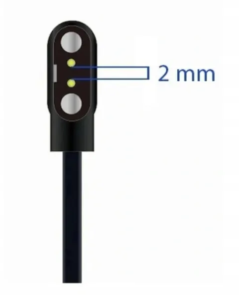 QIKtech ŁADOWARKA KABEL USB SMARTWATCH UNIWERSALNA 2,84mm 60 cm (czarny)
