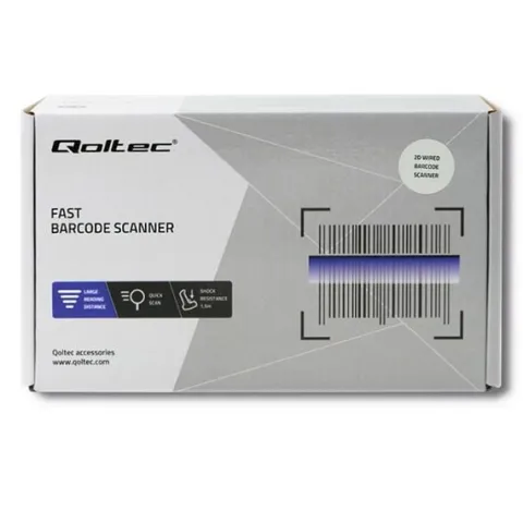 Qoltec Czytnik kodów 1D i 2D | USB