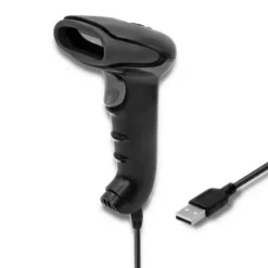 Qoltec Laserowy czytnik kodów kreskowych 1D | USB | Czarny