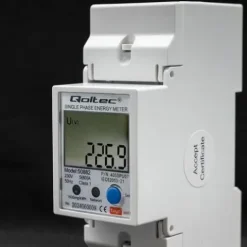 QOLTEC LICZNIK ENERGII 230V TUYA WIFI LCD NA SZYNĘ DIN