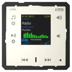 Radio internetowe LARA-R/PE perłowy, design LOGUS90, EFAPEL, ELKOEP, iNELS