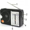 RADIO KUCHENNE 230V PRZENOŚNE BUDOWLANE NA BATERIE R20 FM AM SW