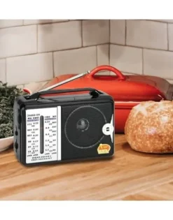 RADIO KUCHENNE 230V PRZENOŚNE BUDOWLANE NA BATERIE R20 FM AM SW