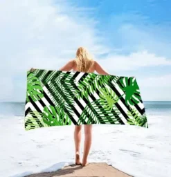 Ręcznik Szybkoschnący Z Mikrofibry 130X80Cm Liście