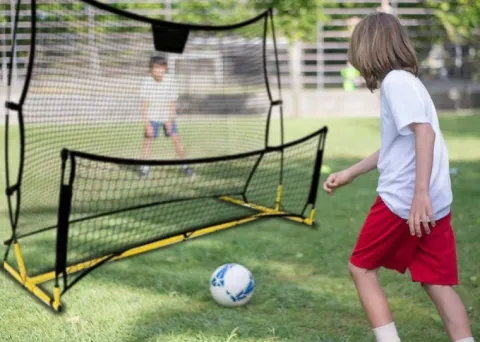 Rebounder trenażer piłkarski dwustronny bramka rama treningowa 220x110 cm