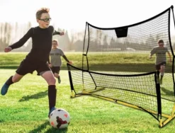 Rebounder trenażer piłkarski dwustronny bramka rama treningowa 220x110 cm