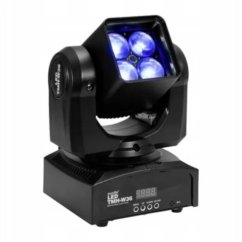 Reflektor sceniczny Dj STROBOSKOP ruchoma głowa LED 4x 9W RGBW DMX Eurolite