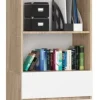 REGAŁ BIUROWY R 60 cm CLP 3 SZUFLADY 2 PÓŁKI DĄB SONOMA / BIAŁY