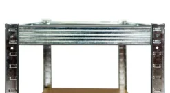 Regał magazynowy metalowy 2w1, 5 półek 150x75x30 cm