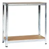 Regał magazynowy metalowy 2w1, 5 półek 180x90x40 cm