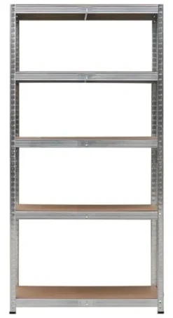 Regał magazynowy metalowy 2w1, 5 półek 180x90x40 cm