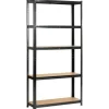 Regał metalowy do garażu piwnicy magazynowy 90x30x180 cm czarny