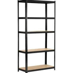 Regał metalowy do garażu piwnicy magazynowy zestaw 2 sz. 90x40x180 czarny