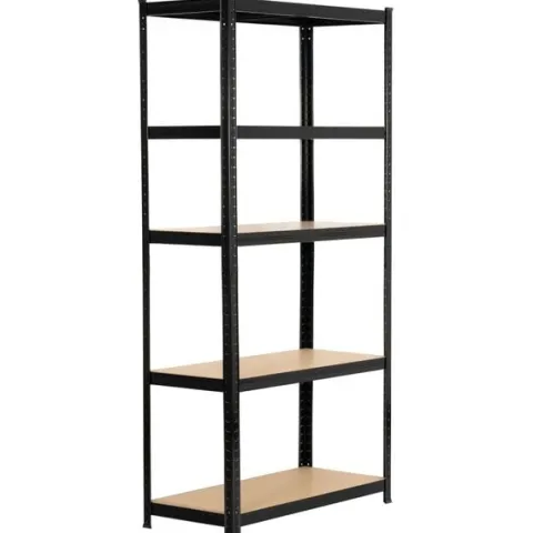 Regał metalowy do garażu piwnicy magazynowy zestaw 2 sz. 90x40x180 czarny