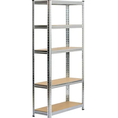 Regał metalowy do garażu piwnicy magazynowy zestaw 2 sz. 70x30x154 srebrny