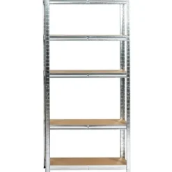 Regał metalowy do garażu piwnicy magazynowy zestaw 2 sz. 70x30x154 srebrny