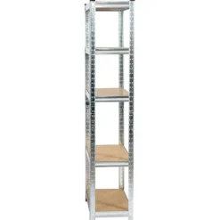 Regał metalowy do garażu piwnicy magazynowy zestaw 2 sz. 70x30x154 srebrny