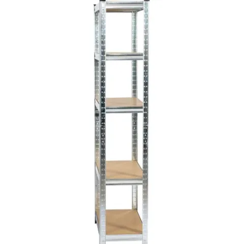 Regał metalowy do garażu piwnicy magazynowy zestaw 2 sz. 70x30x154 srebrny