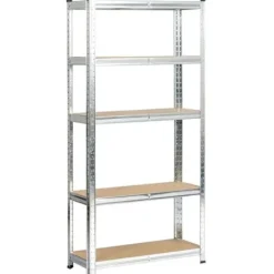 Regał metalowy do garażu piwnicy magazynowy zestaw 2 sz. 70x30x154 srebrny