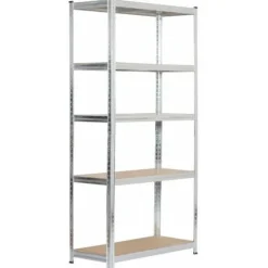 Regał metalowy do garażu piwnicy magazynowy zestaw 2 sz. 90x40x180 srebrny
