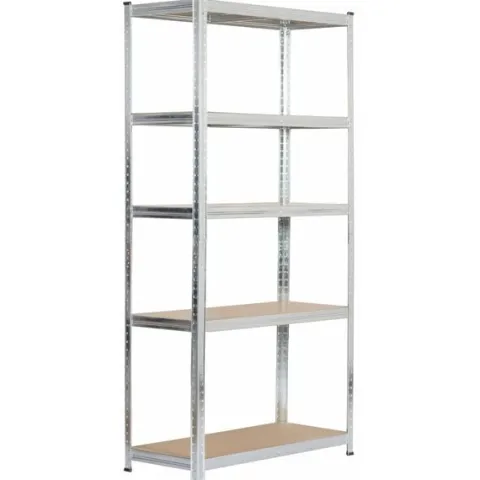 Regał metalowy do garażu piwnicy magazynowy zestaw 2 sz. 90x40x180 srebrny