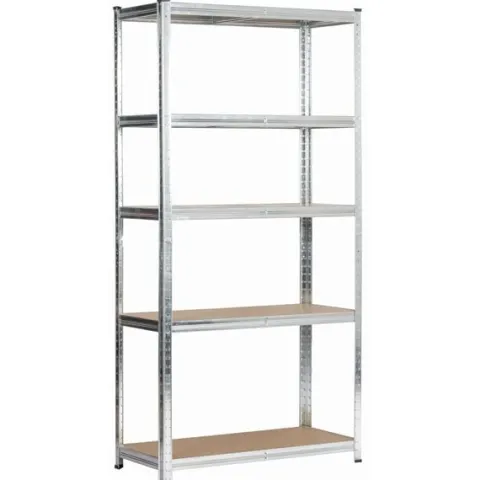 Regał metalowy do garażu piwnicy magazynowy 90x40x180 cm srebrny