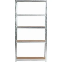 Regał metalowy do garażu piwnicy magazynowy 90x40x180 cm srebrny
