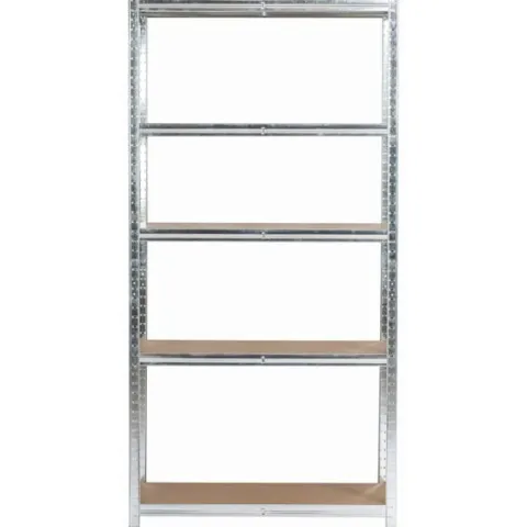 Regał metalowy do garażu piwnicy magazynowy 90x40x180 cm srebrny