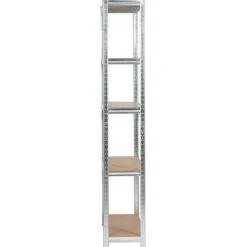 Regał metalowy do garażu piwnicy magazynowy zestaw 2 sz. 90x30x180 srebrny