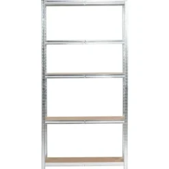 Regał metalowy do garażu piwnicy magazynowy zestaw 2 sz. 90x30x180 srebrny