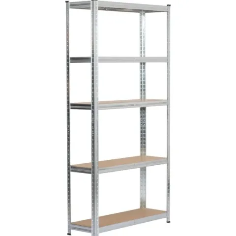 Regał metalowy do garażu piwnicy magazynowy zestaw 2 sz. 90x30x180 srebrny