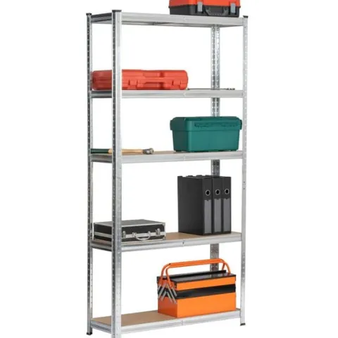 Regał metalowy do garażu piwnicy magazynowy zestaw 2 sz. 90x30x180 srebrny