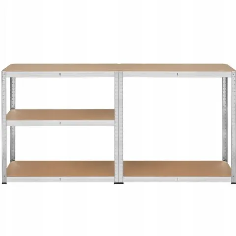 Regał metalowy magazynowy 5 półek 180x90x40 srebrny do 750 kg