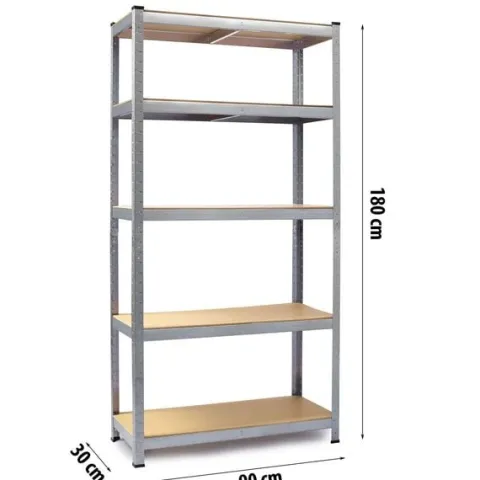 Regał metalowy magazynowy 180 x 90 x 30 cm Humberg 4843