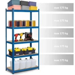 Regał metalowy magazynowy 180 x 90 x 30cm Humberg 4845