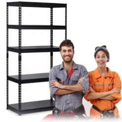Regał metalowy magazynowy 183 x 90 x 45 cm Humberg HR-700 czarny