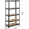 Regał metalowy magazynowy 180 x 90 x 40 cm Humberg HR-813 czarny