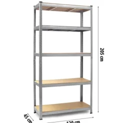 Regał metalowy magazynowy 205 x 120 x 45 Humberg 4850
