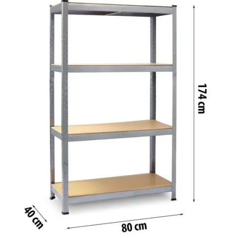 Regał metalowy magazynowy 180 x 90 x 40 Plonos 470200