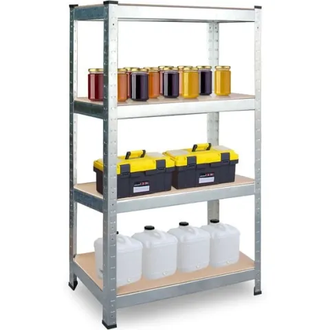 Regał metalowy magazynowy zestaw 2 szt 150 x 75 x 30 cm Plonos PL-700