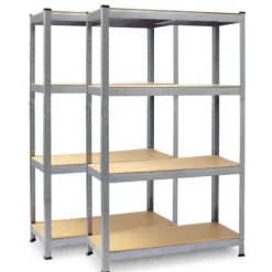 Regał metalowy magazynowy zestaw 2 szt 150 x 75 x 30 cm Plonos PL-700