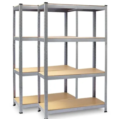 Regał metalowy magazynowy zestaw 2 szt 150 x 75 x 30 cm Plonos PL-700