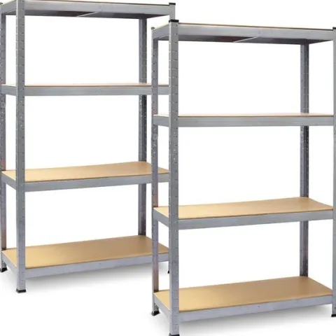 Regał metalowy magazynowy zestaw 2 szt 150 x 75 x 30 cm Plonos PL-700