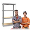 Regał metalowy magazynowy zestaw 2 szt 180 x 90 x 40 cm Plonos PL-702
