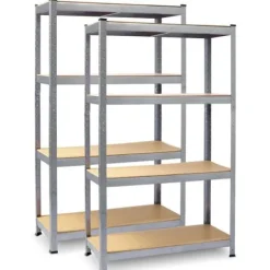 Regał metalowy magazynowy zestaw 2 szt 180 x 90 x 40 cm Plonos PL-702