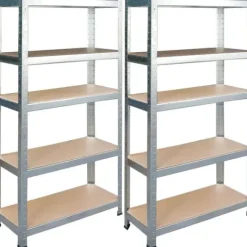 Regał metalowy magazynowy zestaw 2 szt 150 x 75 x 30 cm Humberg HR-810